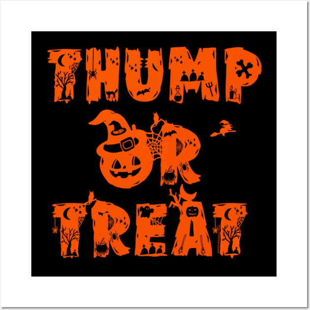 Thump or Treat v1 Orange Wall Art by SherringenergyTeez